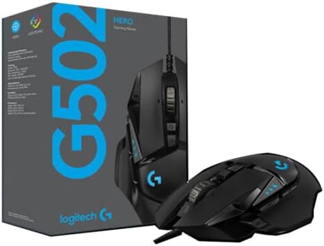 Logitech G502 Hero – Ratón Gaming con Cable, Sensor HERO 25K